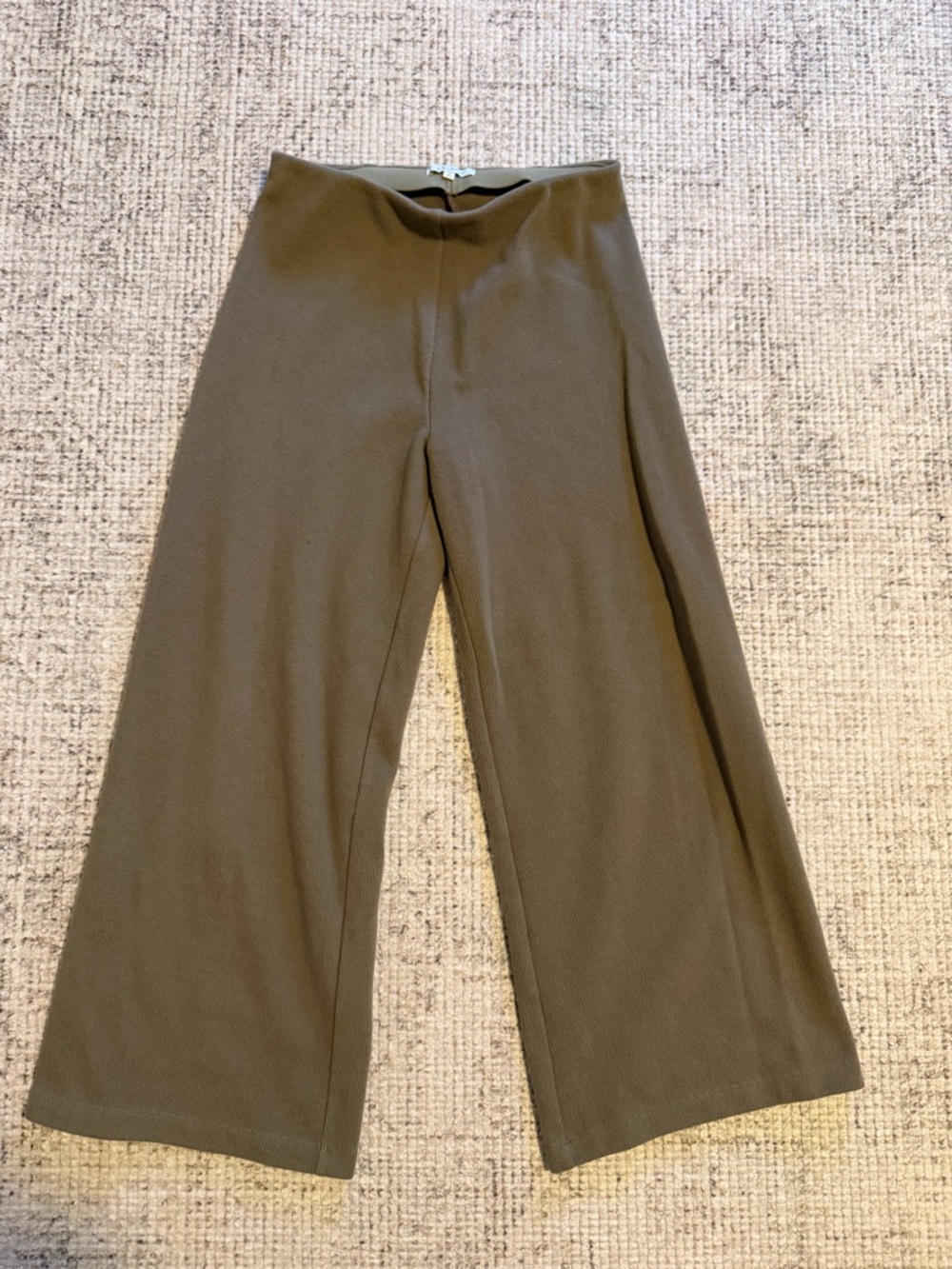 Z Supply Olive Green Knit Wide-Leg Pants